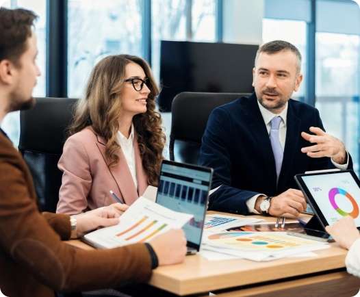 stock image of a meeting