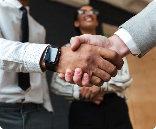 stock image of people shacking hands