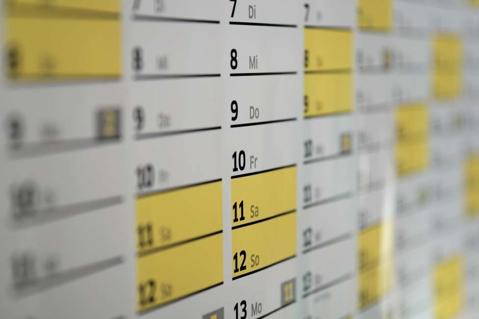 stock image of a wall calendar 