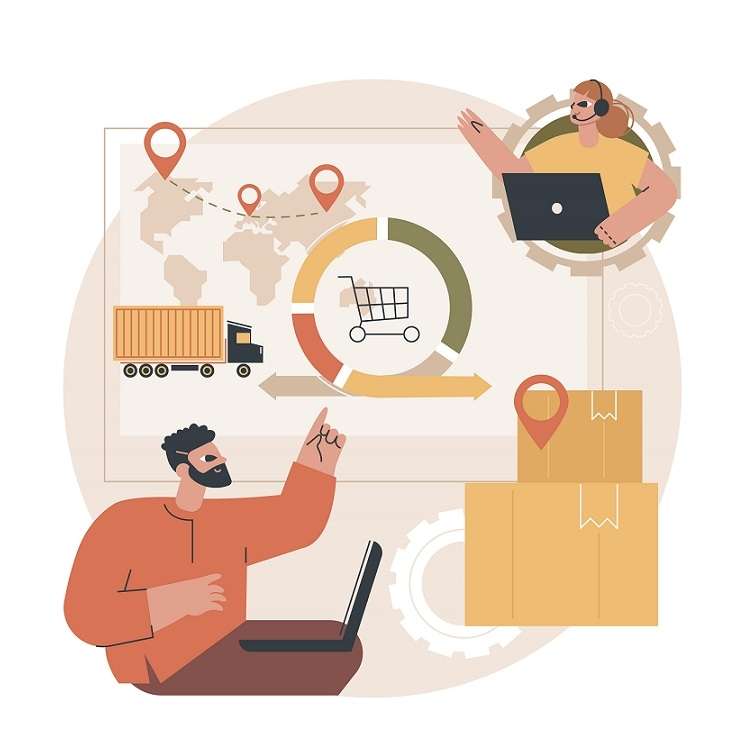 a stock image of a logistic process