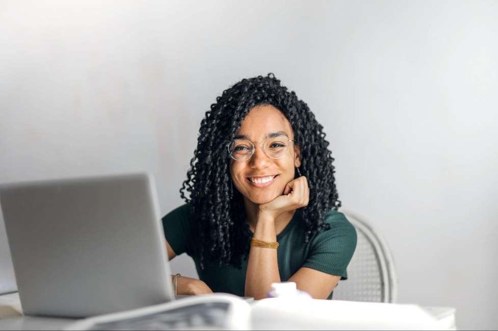 woman smiling 