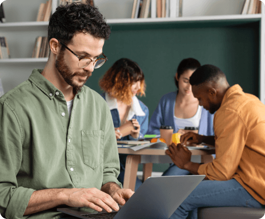 people studying together