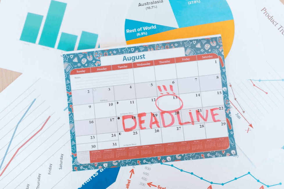 stock image of a paper calendar 