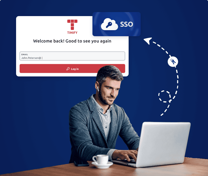 a person login to his timify account via his computer